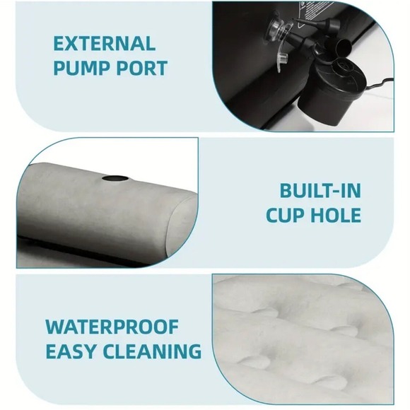 Queen Air Mattress with Built in Pump-Inflatable Blow Up Sofa & Bed Mattress - Picture 4 of 6